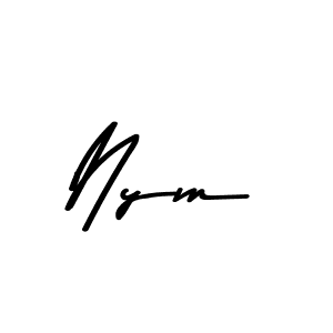 You should practise on your own different ways (Asem Kandis PERSONAL USE) to write your name (Nym) in signature. don't let someone else do it for you. Nym signature style 9 images and pictures png