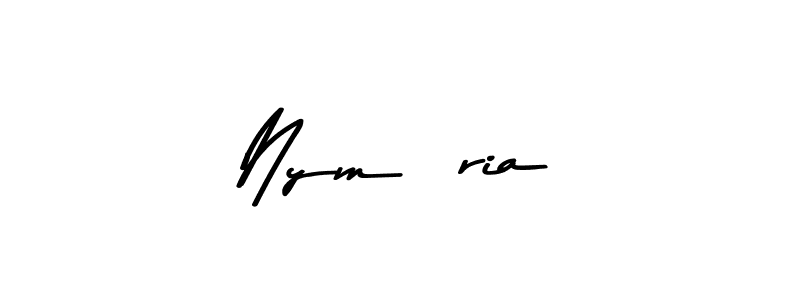 Make a beautiful signature design for name Nyméria. With this signature (Asem Kandis PERSONAL USE) style, you can create a handwritten signature for free. Nyméria signature style 9 images and pictures png