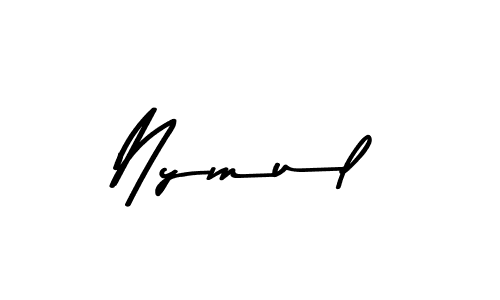 if you are searching for the best signature style for your name Nymul. so please give up your signature search. here we have designed multiple signature styles  using Asem Kandis PERSONAL USE. Nymul signature style 9 images and pictures png