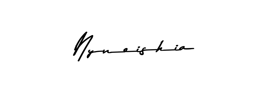 The best way (Asem Kandis PERSONAL USE) to make a short signature is to pick only two or three words in your name. The name Nyneishia include a total of six letters. For converting this name. Nyneishia signature style 9 images and pictures png