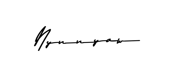 Make a beautiful signature design for name Nynnyaw. With this signature (Asem Kandis PERSONAL USE) style, you can create a handwritten signature for free. Nynnyaw signature style 9 images and pictures png