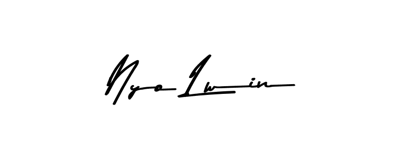 It looks lik you need a new signature style for name Nyo Lwin. Design unique handwritten (Asem Kandis PERSONAL USE) signature with our free signature maker in just a few clicks. Nyo Lwin signature style 9 images and pictures png