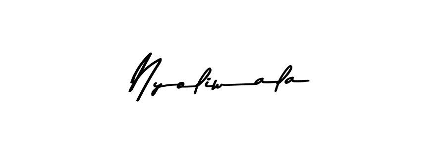 How to make Nyoliwala signature? Asem Kandis PERSONAL USE is a professional autograph style. Create handwritten signature for Nyoliwala name. Nyoliwala signature style 9 images and pictures png