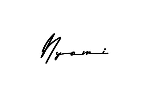 Make a beautiful signature design for name Nyomi. Use this online signature maker to create a handwritten signature for free. Nyomi signature style 9 images and pictures png