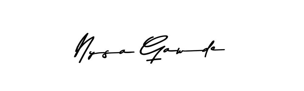 Also we have Nysa Gawde name is the best signature style. Create professional handwritten signature collection using Asem Kandis PERSONAL USE autograph style. Nysa Gawde signature style 9 images and pictures png