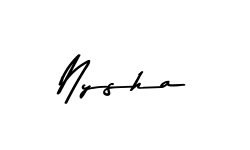 Use a signature maker to create a handwritten signature online. With this signature software, you can design (Asem Kandis PERSONAL USE) your own signature for name Nysha. Nysha signature style 9 images and pictures png