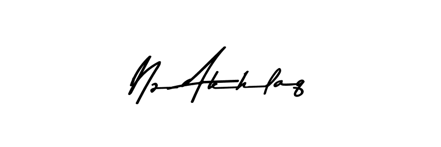 You should practise on your own different ways (Asem Kandis PERSONAL USE) to write your name (Nz Akhlaq) in signature. don't let someone else do it for you. Nz Akhlaq signature style 9 images and pictures png