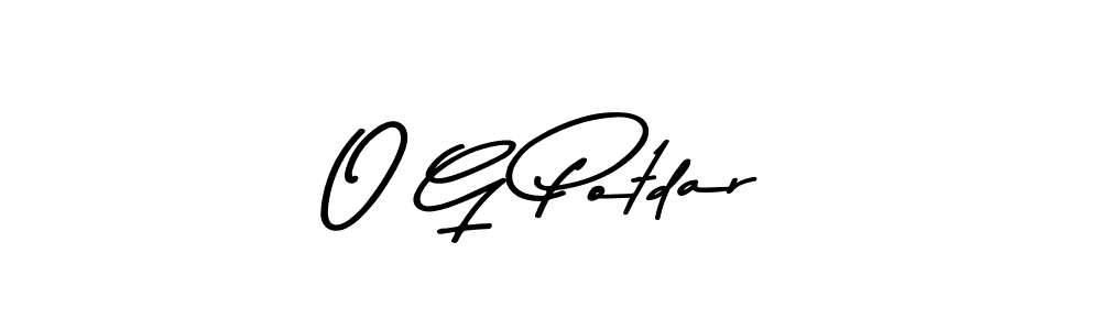 O G Potdar stylish signature style. Best Handwritten Sign (Asem Kandis PERSONAL USE) for my name. Handwritten Signature Collection Ideas for my name O G Potdar. O G Potdar signature style 9 images and pictures png