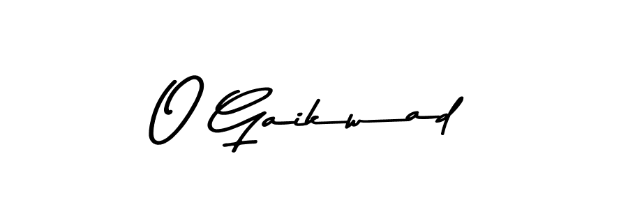 Create a beautiful signature design for name O Gaikwad. With this signature (Asem Kandis PERSONAL USE) fonts, you can make a handwritten signature for free. O Gaikwad signature style 9 images and pictures png