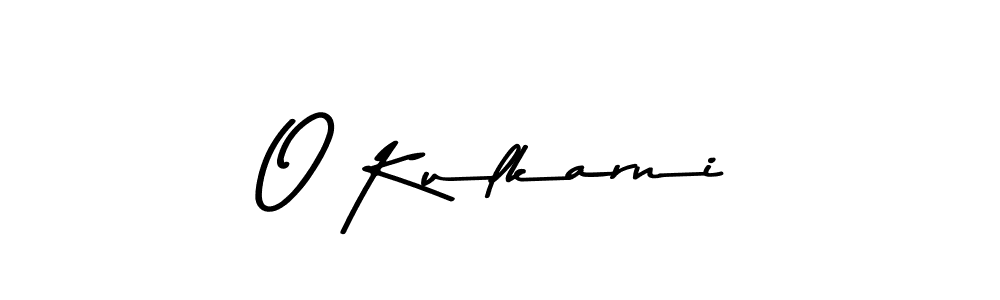 Create a beautiful signature design for name O Kulkarni. With this signature (Asem Kandis PERSONAL USE) fonts, you can make a handwritten signature for free. O Kulkarni signature style 9 images and pictures png