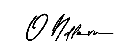 A stylish, flowing autograph style designed for name O Ndlovu using Asem Kandis PERSONAL USE typography. Perfect for digital creative projects. O Ndlovu signature style 9 images and pictures png