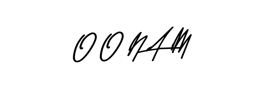 How to make O O N A M name signature. Use Asem Kandis PERSONAL USE style for creating short signs online. This is the latest handwritten sign. O O N A M signature style 9 images and pictures png