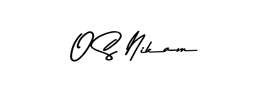 How to make O S Nikam signature? Asem Kandis PERSONAL USE is a professional autograph style. Create handwritten signature for O S Nikam name. O S Nikam signature style 9 images and pictures png