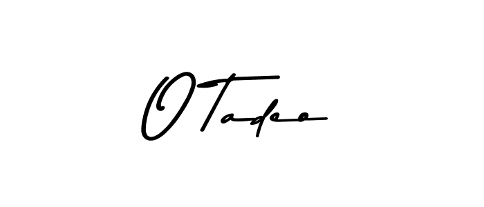 This is the best signature style for the O Tadeo name. Also you like these signature font (Asem Kandis PERSONAL USE). Mix name signature. O Tadeo signature style 9 images and pictures png