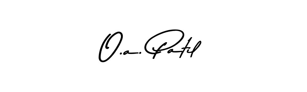 Use a signature maker to create a handwritten signature online. With this signature software, you can design (Asem Kandis PERSONAL USE) your own signature for name O.a. Patil. O.a. Patil signature style 9 images and pictures png