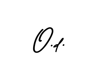 Make a beautiful signature design for name O.d.. With this signature (Asem Kandis PERSONAL USE) style, you can create a handwritten signature for free. O.d. signature style 9 images and pictures png