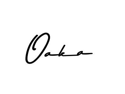 Use a signature maker to create a handwritten signature online. With this signature software, you can design (Asem Kandis PERSONAL USE) your own signature for name Oaka. Oaka signature style 9 images and pictures png