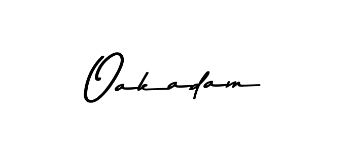 Create a beautiful signature design for name Oakadam. With this signature (Asem Kandis PERSONAL USE) fonts, you can make a handwritten signature for free. Oakadam signature style 9 images and pictures png