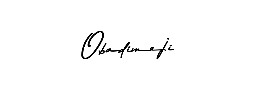 How to make Obadimeji name signature. Use Asem Kandis PERSONAL USE style for creating short signs online. This is the latest handwritten sign. Obadimeji signature style 9 images and pictures png