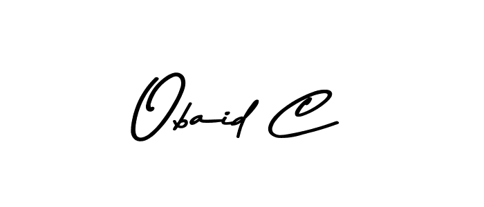 Use a signature maker to create a handwritten signature online. With this signature software, you can design (Asem Kandis PERSONAL USE) your own signature for name Obaid C. Obaid C signature style 9 images and pictures png