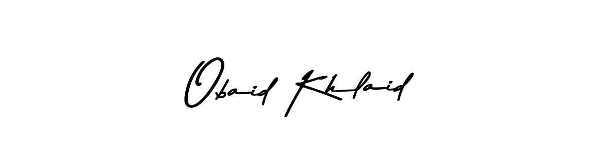 Use a signature maker to create a handwritten signature online. With this signature software, you can design (Asem Kandis PERSONAL USE) your own signature for name Obaid Khlaid. Obaid Khlaid signature style 9 images and pictures png