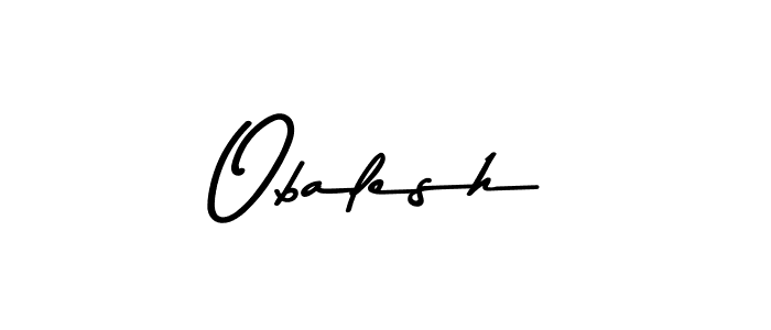 Use a signature maker to create a handwritten signature online. With this signature software, you can design (Asem Kandis PERSONAL USE) your own signature for name Obalesh. Obalesh signature style 9 images and pictures png