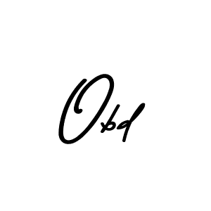 Create a beautiful signature design for name Obd. With this signature (Asem Kandis PERSONAL USE) fonts, you can make a handwritten signature for free. Obd signature style 9 images and pictures png