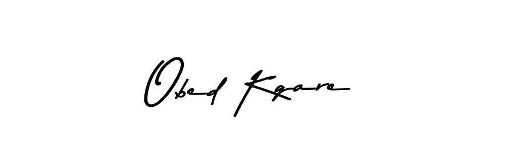 Create a beautiful signature design for name Obed Kgare. With this signature (Asem Kandis PERSONAL USE) fonts, you can make a handwritten signature for free. Obed Kgare signature style 9 images and pictures png