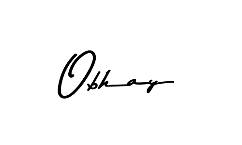 Use a signature maker to create a handwritten signature online. With this signature software, you can design (Asem Kandis PERSONAL USE) your own signature for name Obhay. Obhay signature style 9 images and pictures png