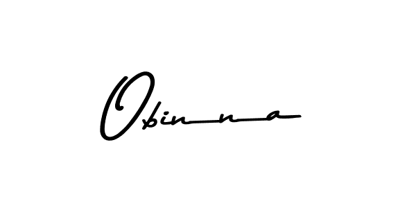 Make a beautiful signature design for name Obinna. With this signature (Asem Kandis PERSONAL USE) style, you can create a handwritten signature for free. Obinna signature style 9 images and pictures png