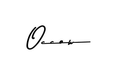 How to make Occow name signature. Use Asem Kandis PERSONAL USE style for creating short signs online. This is the latest handwritten sign. Occow signature style 9 images and pictures png