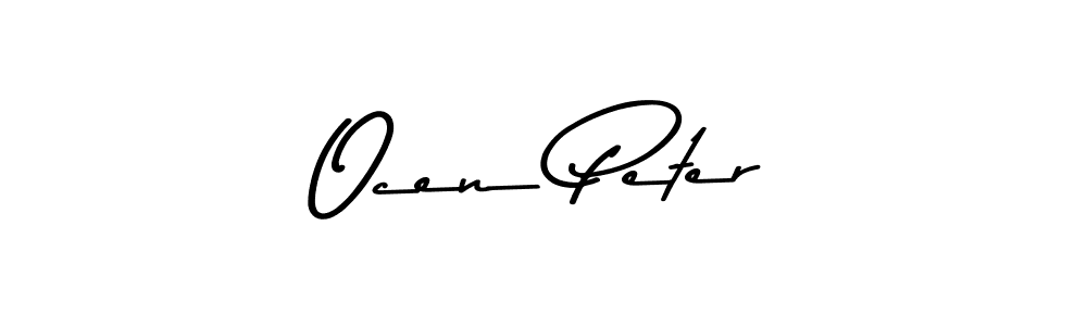 Also we have Ocen Peter name is the best signature style. Create professional handwritten signature collection using Asem Kandis PERSONAL USE autograph style. Ocen Peter signature style 9 images and pictures png
