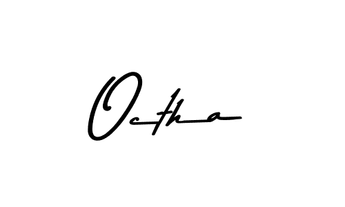 Octha stylish signature style. Best Handwritten Sign (Asem Kandis PERSONAL USE) for my name. Handwritten Signature Collection Ideas for my name Octha. Octha signature style 9 images and pictures png