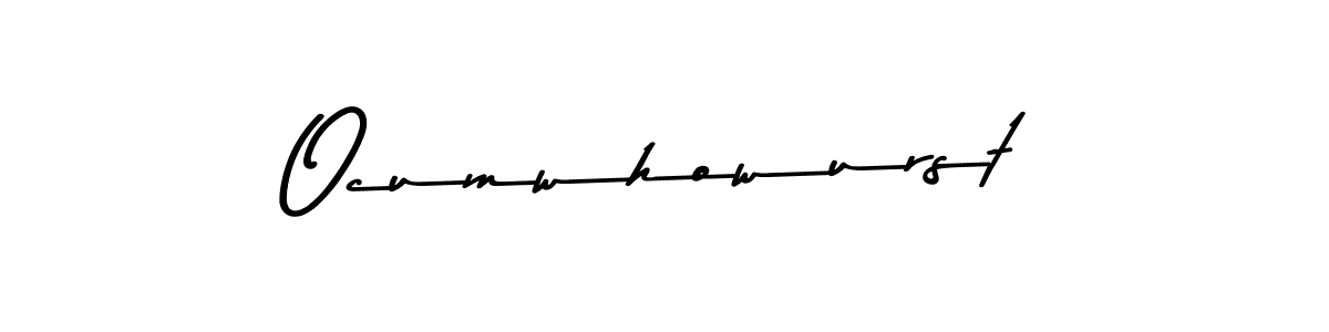 You can use this online signature creator to create a handwritten signature for the name Ocumwhowurst. This is the best online autograph maker. Ocumwhowurst signature style 9 images and pictures png