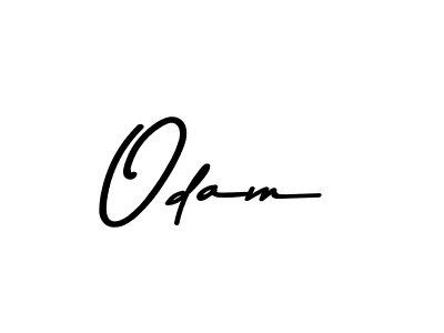 Create a beautiful signature design for name Odam. With this signature (Asem Kandis PERSONAL USE) fonts, you can make a handwritten signature for free. Odam signature style 9 images and pictures png