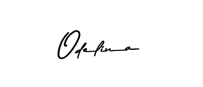 Use a signature maker to create a handwritten signature online. With this signature software, you can design (Asem Kandis PERSONAL USE) your own signature for name Odelina. Odelina signature style 9 images and pictures png