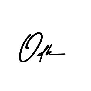 Design your own signature with our free online signature maker. With this signature software, you can create a handwritten (Asem Kandis PERSONAL USE) signature for name Odk. Odk signature style 9 images and pictures png