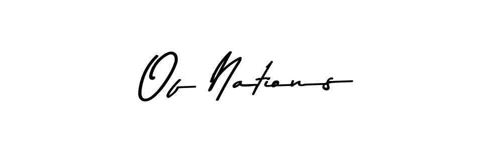 How to Draw Of Nations signature style? Asem Kandis PERSONAL USE is a latest design signature styles for name Of Nations. Of Nations signature style 9 images and pictures png