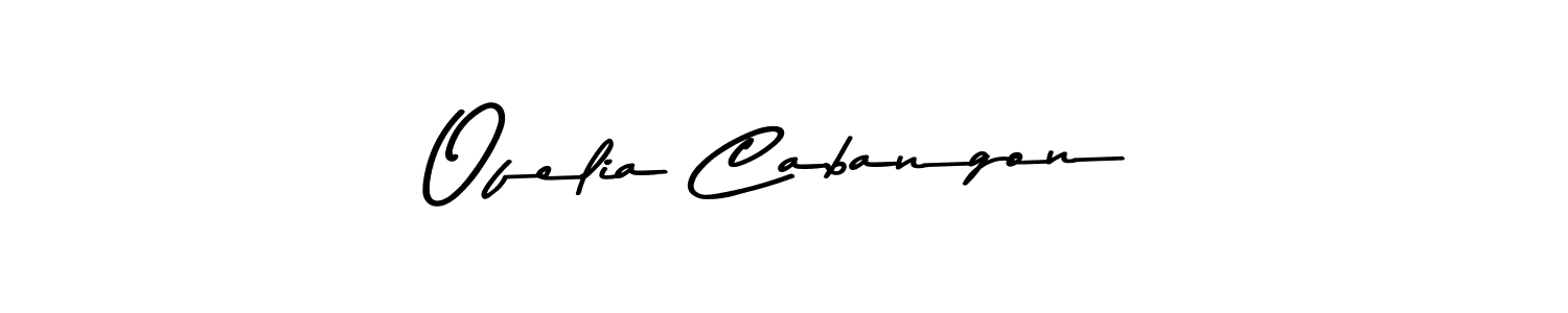 Also You can easily find your signature by using the search form. We will create Ofelia Cabangon name handwritten signature images for you free of cost using Asem Kandis PERSONAL USE sign style. Ofelia Cabangon signature style 9 images and pictures png