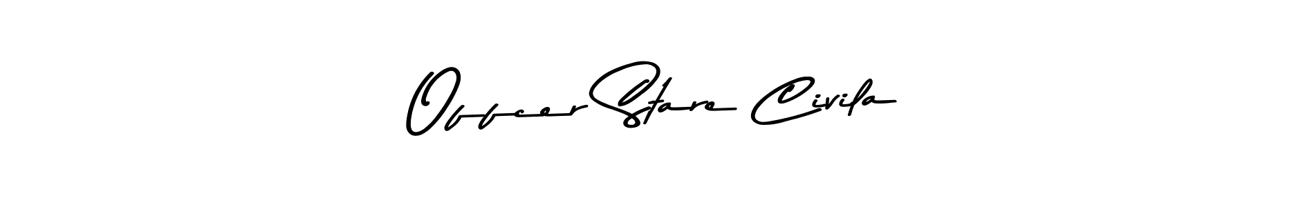 Asem Kandis PERSONAL USE is a professional signature style that is perfect for those who want to add a touch of class to their signature. It is also a great choice for those who want to make their signature more unique. Get Offcer Stare Civila name to fancy signature for free. Offcer Stare Civila signature style 9 images and pictures png