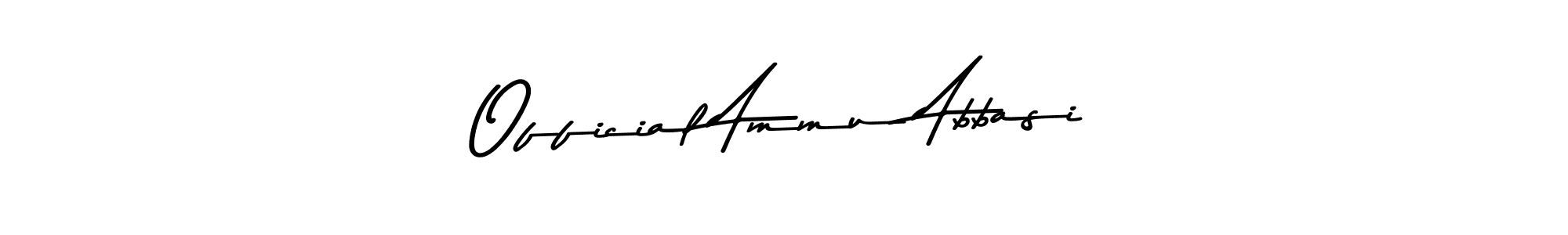 The best way (Asem Kandis PERSONAL USE) to make a short signature is to pick only two or three words in your name. The name Official Ammu Abbasi include a total of six letters. For converting this name. Official Ammu Abbasi signature style 9 images and pictures png