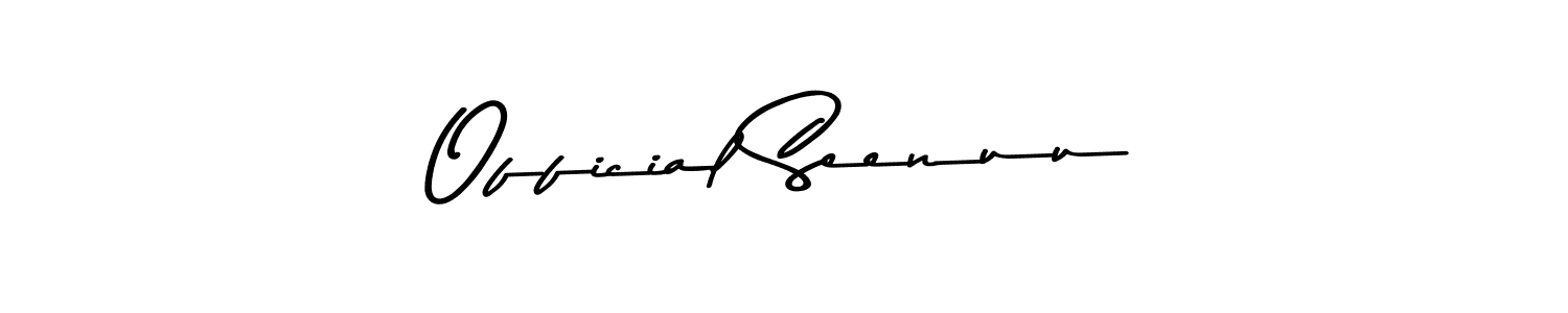 Design your own signature with our free online signature maker. With this signature software, you can create a handwritten (Asem Kandis PERSONAL USE) signature for name Official Seenuu. Official Seenuu signature style 9 images and pictures png
