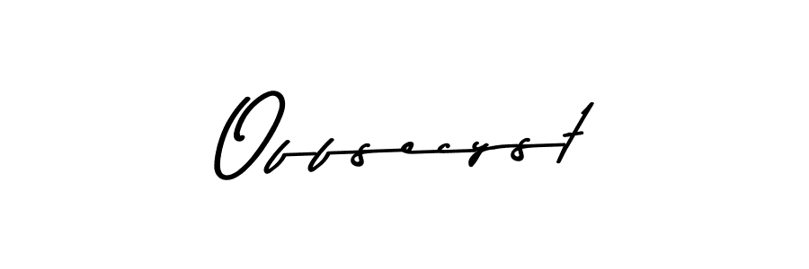 How to make Offsecyst signature? Asem Kandis PERSONAL USE is a professional autograph style. Create handwritten signature for Offsecyst name. Offsecyst signature style 9 images and pictures png