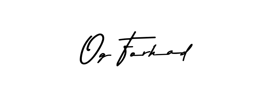 The best way (Asem Kandis PERSONAL USE) to make a short signature is to pick only two or three words in your name. The name Og Forhad include a total of six letters. For converting this name. Og Forhad signature style 9 images and pictures png