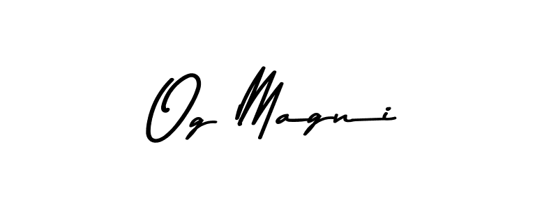 Og Magni stylish signature style. Best Handwritten Sign (Asem Kandis PERSONAL USE) for my name. Handwritten Signature Collection Ideas for my name Og Magni. Og Magni signature style 9 images and pictures png