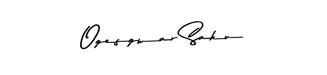 Create a beautiful signature design for name Ogesgwar Sahu. With this signature (Asem Kandis PERSONAL USE) fonts, you can make a handwritten signature for free. Ogesgwar Sahu signature style 9 images and pictures png