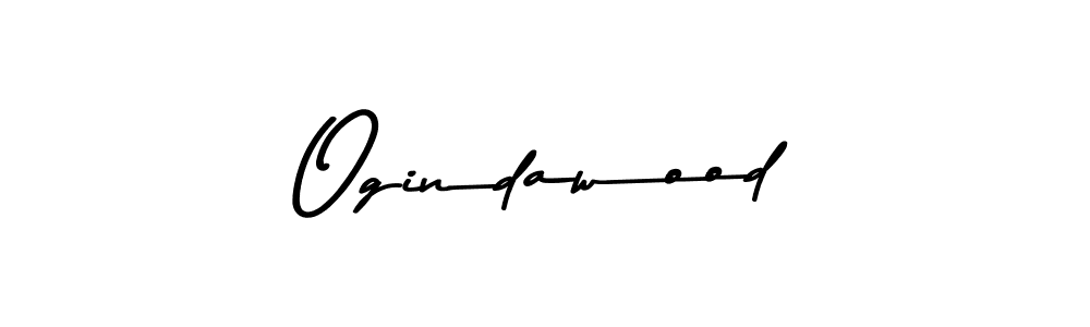 How to make Ogindawood name signature. Use Asem Kandis PERSONAL USE style for creating short signs online. This is the latest handwritten sign. Ogindawood signature style 9 images and pictures png