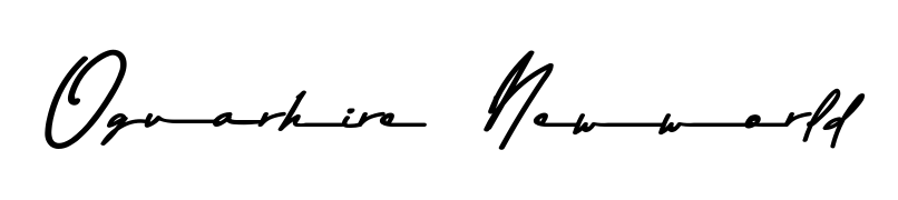You can use this online signature creator to create a handwritten signature for the name Oguarhire  Newworld. This is the best online autograph maker. Oguarhire  Newworld signature style 9 images and pictures png