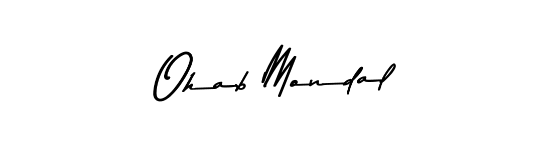 Also You can easily find your signature by using the search form. We will create Ohab Mondal name handwritten signature images for you free of cost using Asem Kandis PERSONAL USE sign style. Ohab Mondal signature style 9 images and pictures png