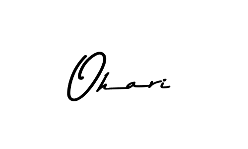 Use a signature maker to create a handwritten signature online. With this signature software, you can design (Asem Kandis PERSONAL USE) your own signature for name Ohari. Ohari signature style 9 images and pictures png
